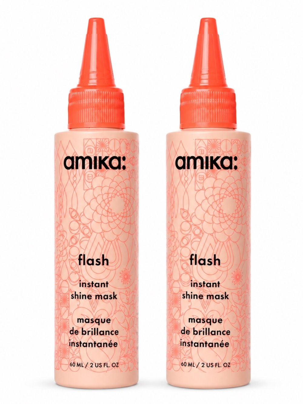 amika flash instant shine mask mini duo 2oz X 2 BRAND NEW